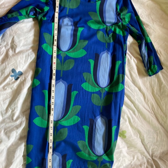 Boden blue shift dress with mod flowers, size 6 - Picture 8 of 9